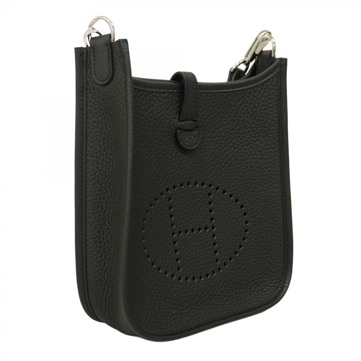 Hermes Black Taurillon Clemence Leather Shoulder Bag ( )
