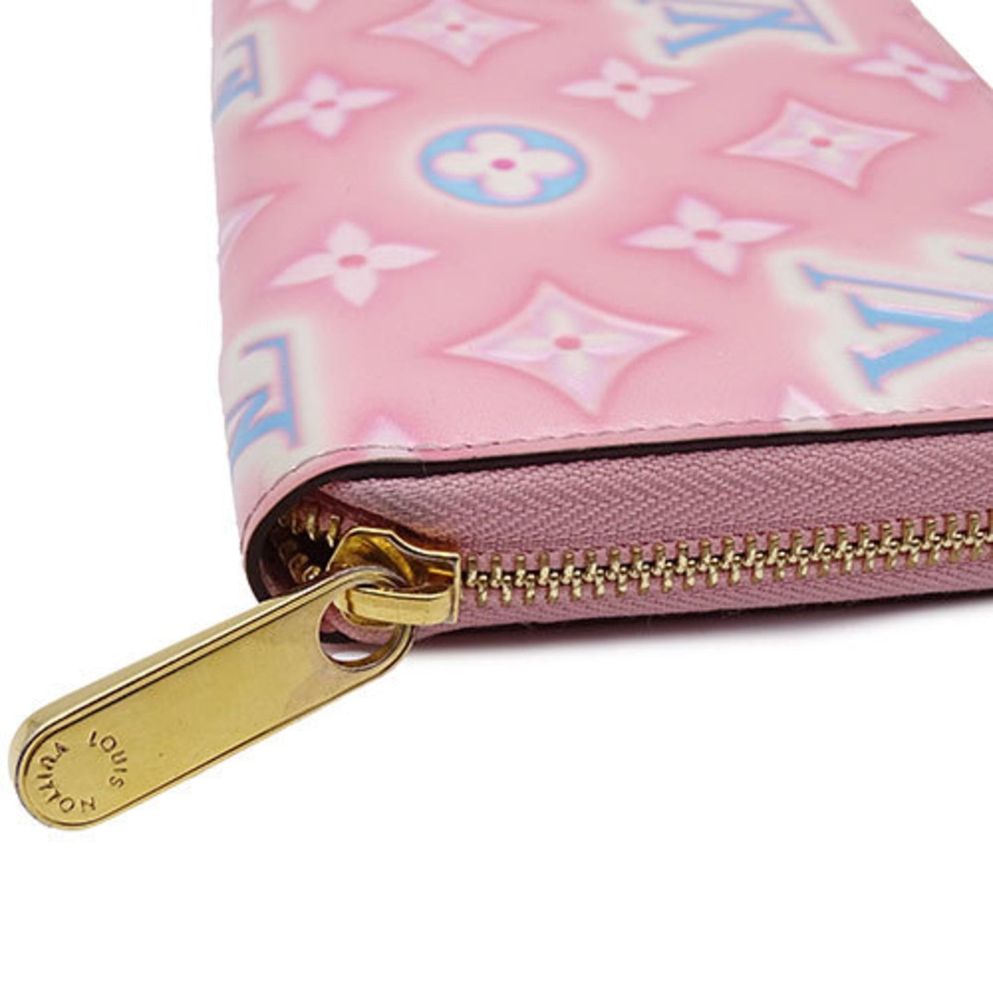 LOUIS VUITTON Wallet Women's Long Vernis Zippy Light Pink Neon M81145