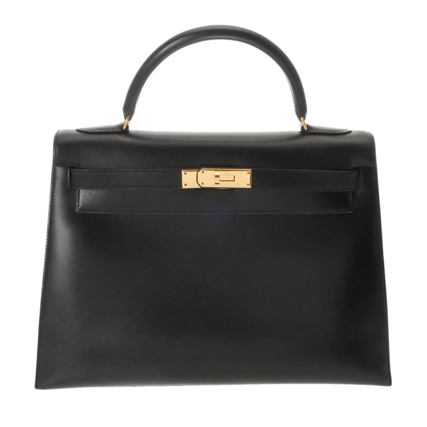 Hermes Black Box Calf Leather Handbag ( )
