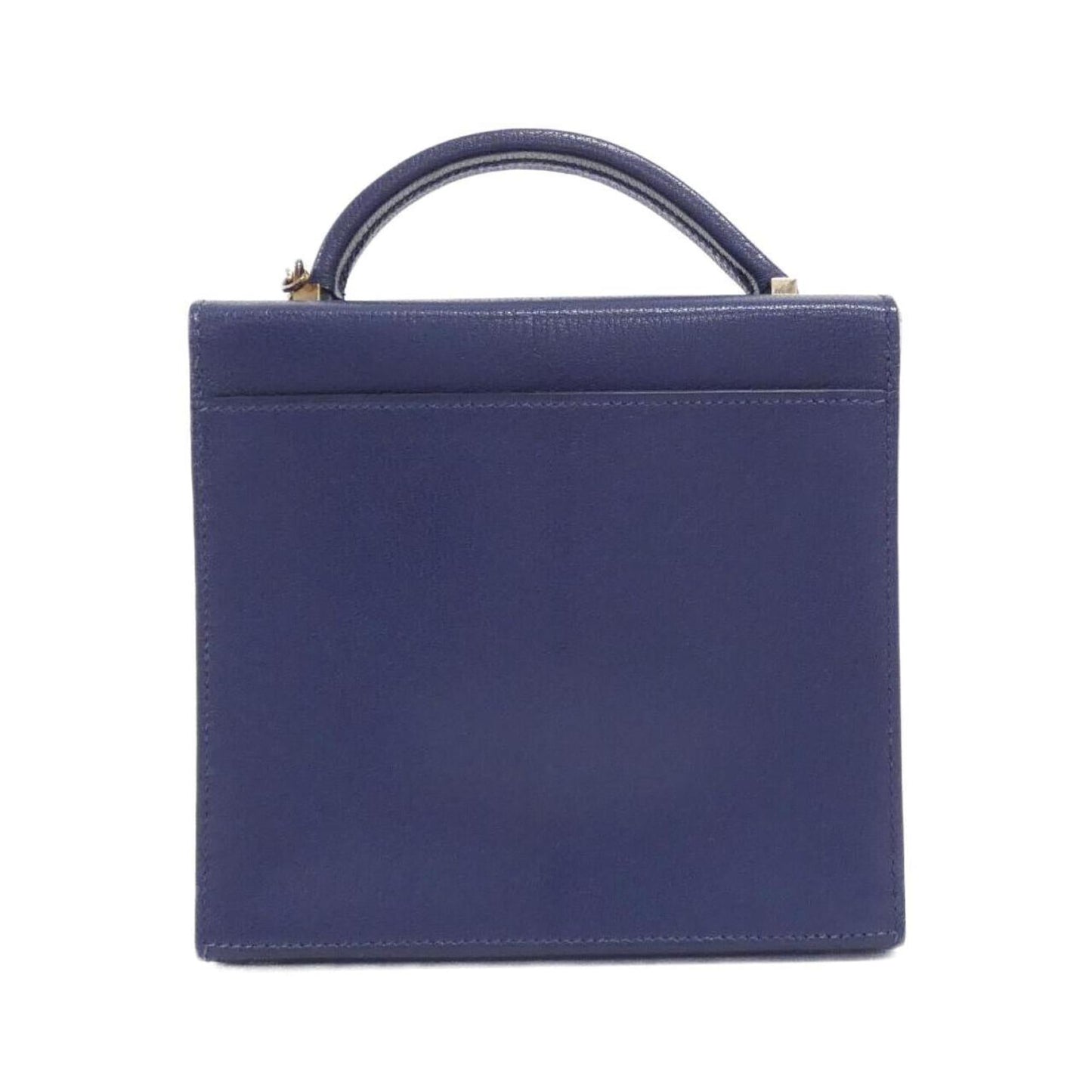 Hermes Bleu Saphir Chevre Leather Handbag ( )