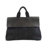 Hermes Black Toile Chevron Handbag ( )