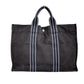 Hermes Black Canvas Tote Bag ( )