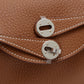 Hermes Brown Taurillon Clemence Leather Shoulder Bag ( )