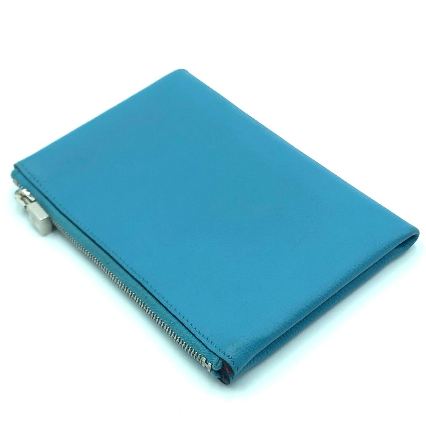 Hermes Blue Leather Pouch ( )