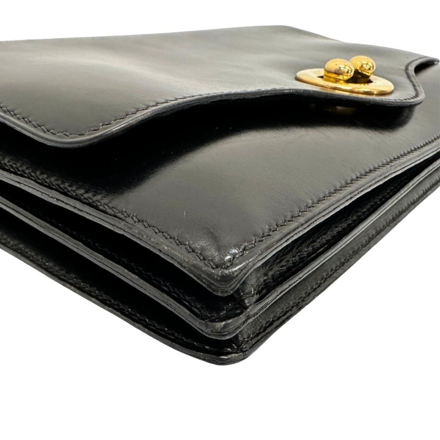 Hermes Black Box Calf Leather Handbag ( )