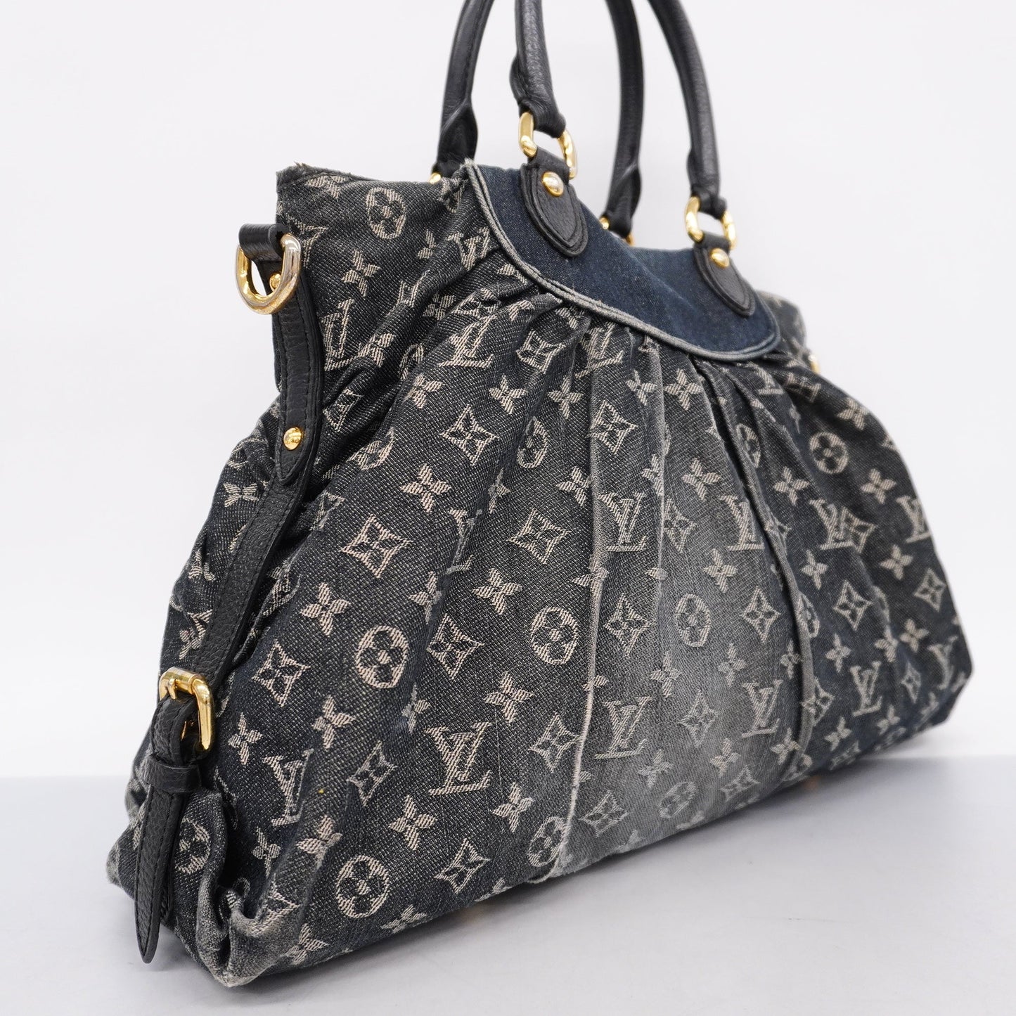 LOUIS VUITTONAuth  Monogram Denim Neokavi MM M95351 Women's Handbag