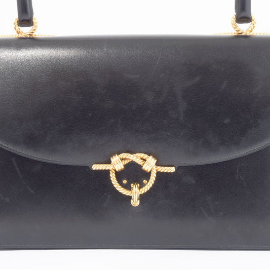 Hermes Black Box Calf Leather Handbag ( )