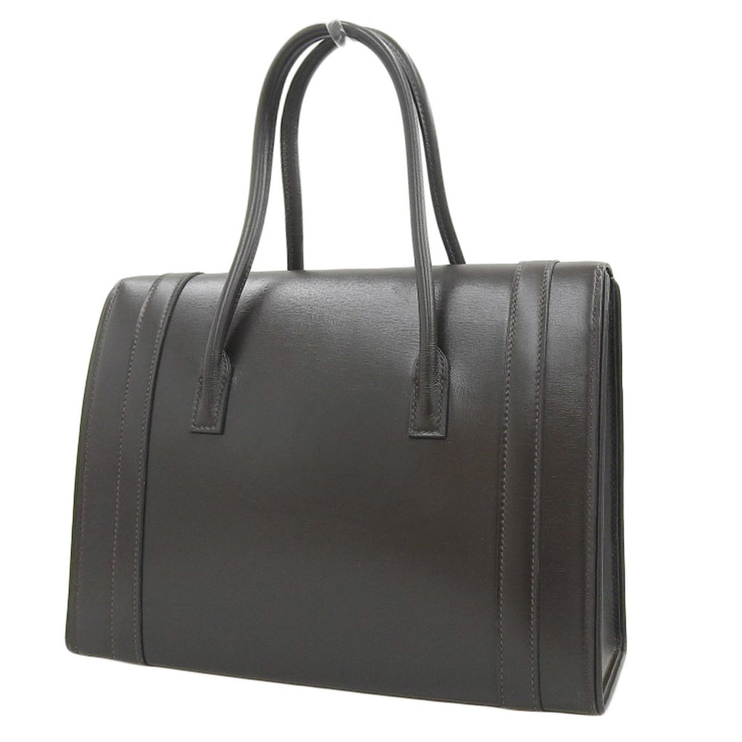 Hermes Chocolat Box Calf Leather Handbag ( )