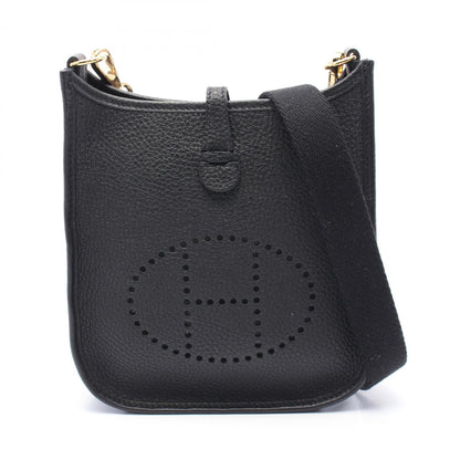 Hermes Black Taurillon Clemence Leather Shoulder Bag ( )