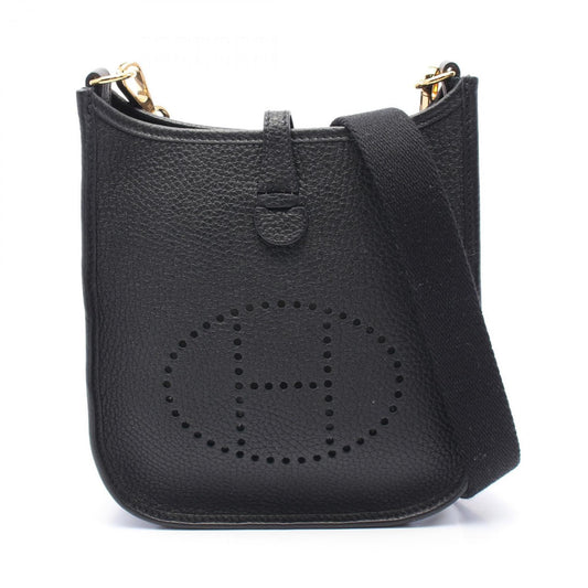 Hermes Black Taurillon Clemence Leather Shoulder Bag ( )