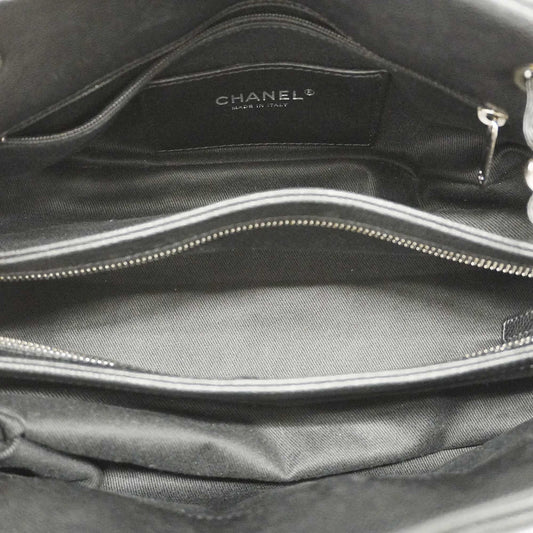 CHANEL   Matelasse Chain Shoulder Women's Caviar Leather Shoulder Bag Black
