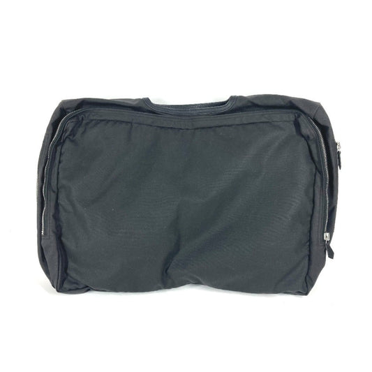 Hermes Black Canvas Handbag Tote Bag ( )