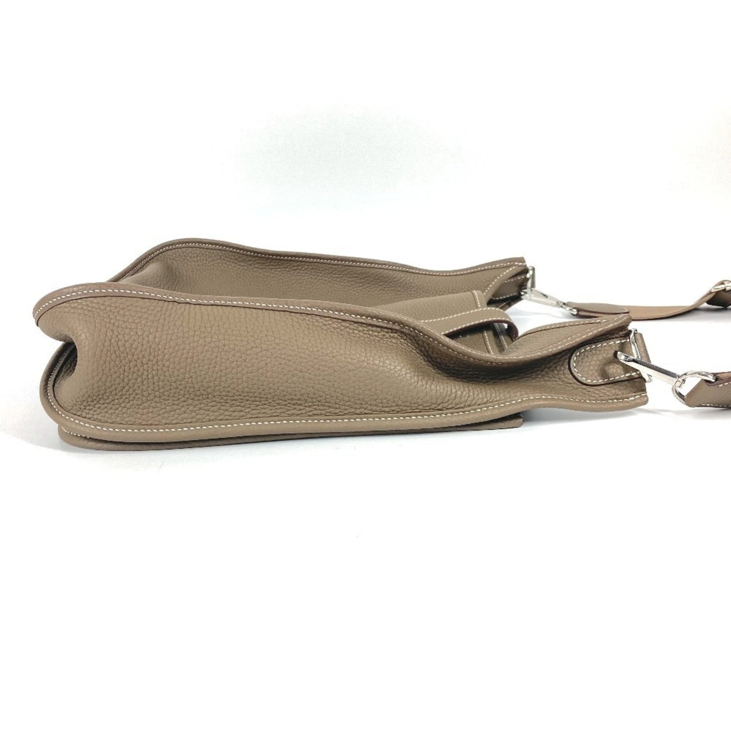 Hermes Beige Etoupe Gray Taurillon Clemence Leather Shoulder Bag ( )
