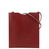 Hermes Bordeaux Red Color Box Calf Leather Shoulder Bag ( )