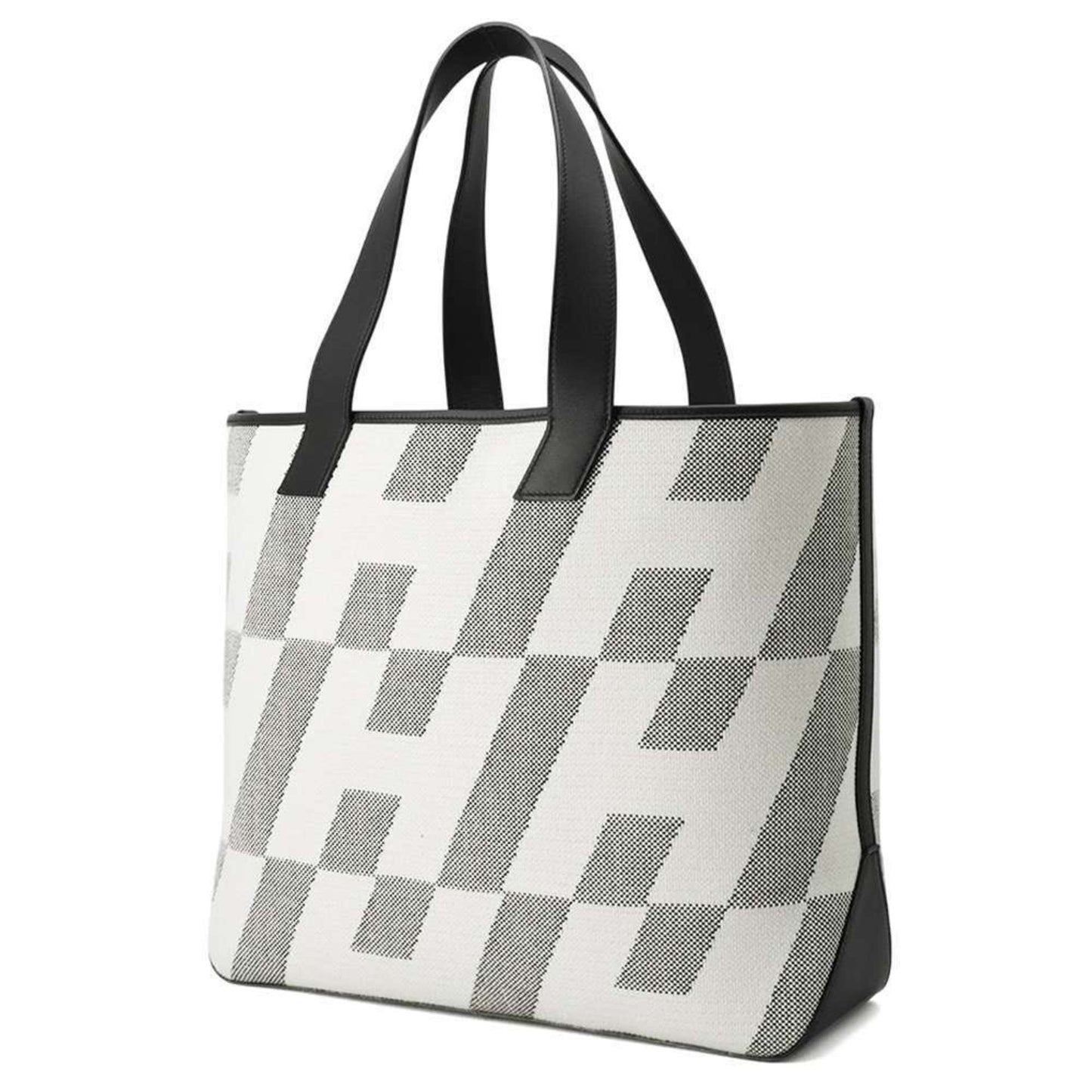 Hermes Black Swift Leather Toile H Handbag Tote Bag ( )