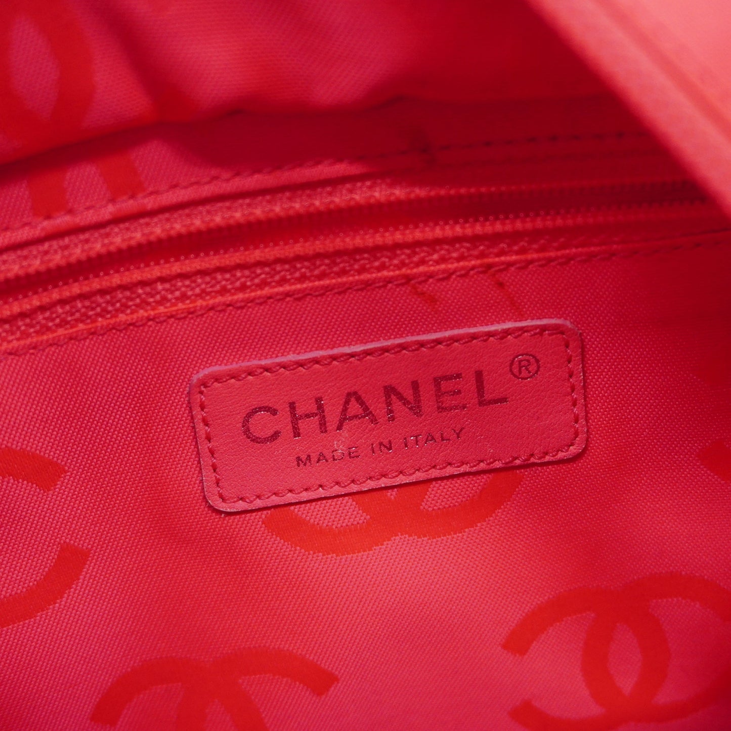 CHANEL Ligne Cambon Tote Bag Women's Leather Black