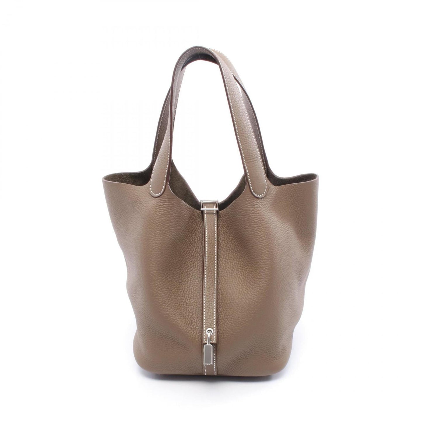 Hermes Brown Taurillon Clemence Leather Handbag ( )