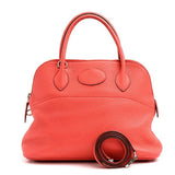 Hermes Bolide Bougainvillier Taurillon Clemence Leather Handbag ( )