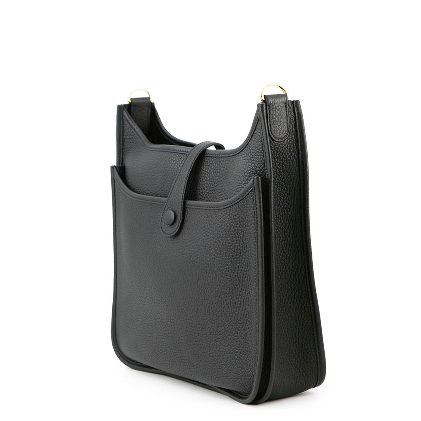 Hermes Black Taurillon Clemence Leather Shoulder Bag ( )