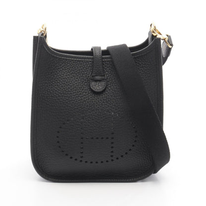 Hermes Black Taurillon Clemence Leather Shoulder Bag ( )