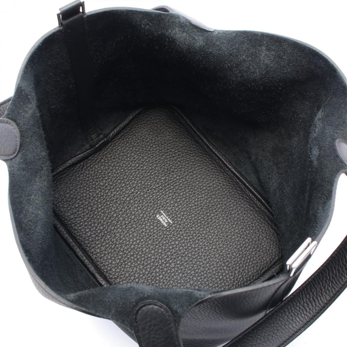 Hermes Black Taurillon Clemence Leather Handbag ( )