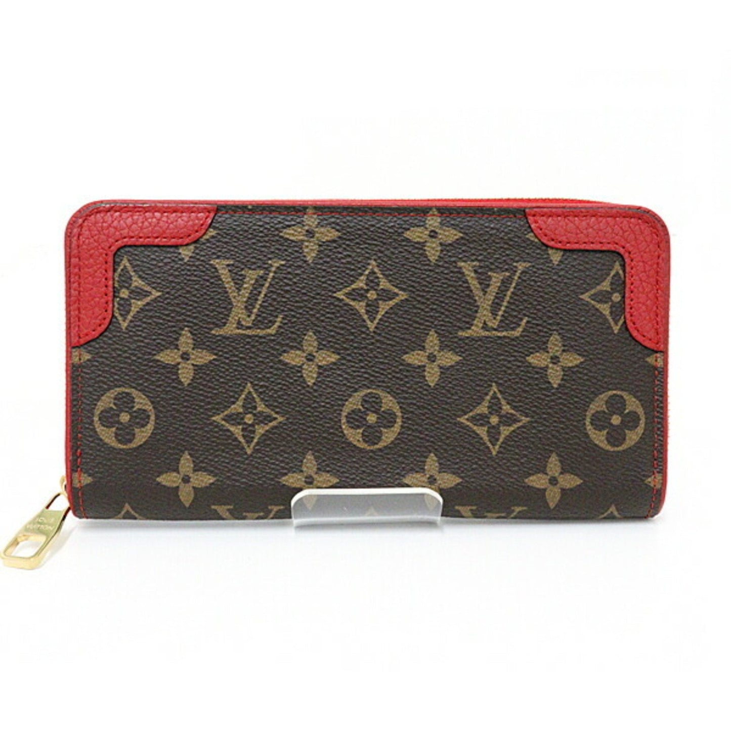 LOUIS VUITTON Zippy Retiro Long Wallet Monogram M61854 Red