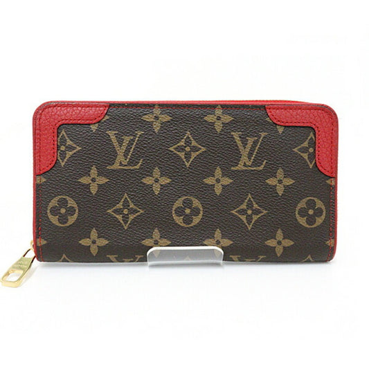 LOUIS VUITTON Zippy Retiro Long Wallet Monogram M61854 Red