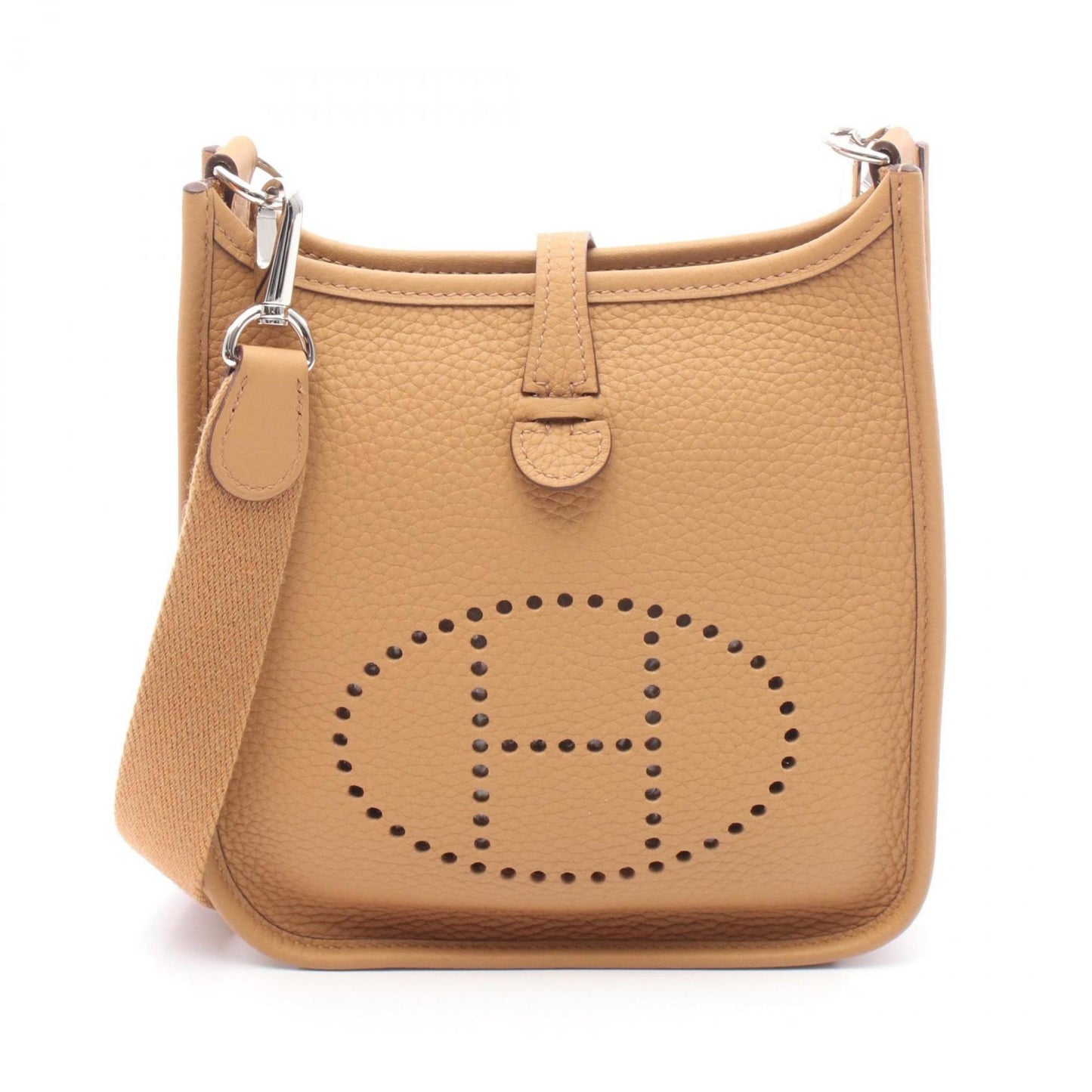 Hermes Beige Taurillon Clemence Leather Leather Shoulder Bag ( )