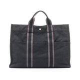 Hermes Black Gray Tote Bag ( )