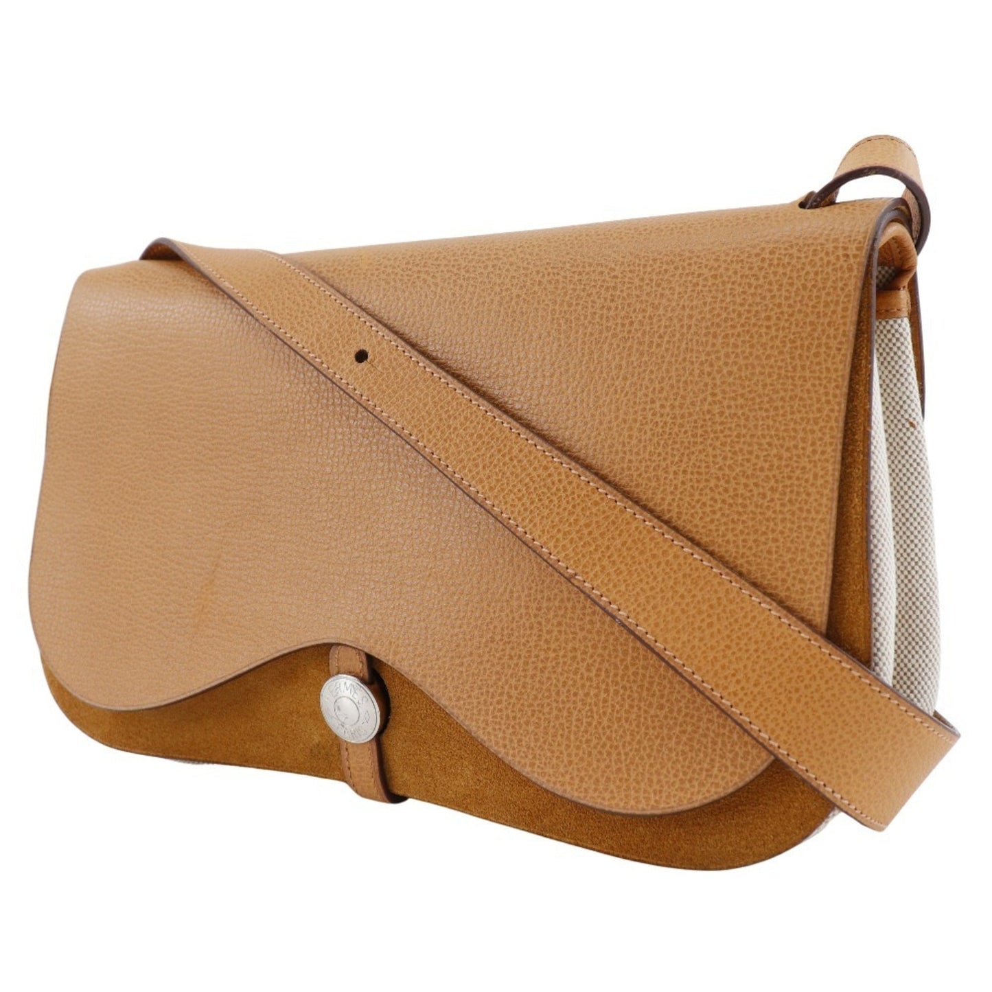 Hermes Brown Toile H Shoulder Bag ( )