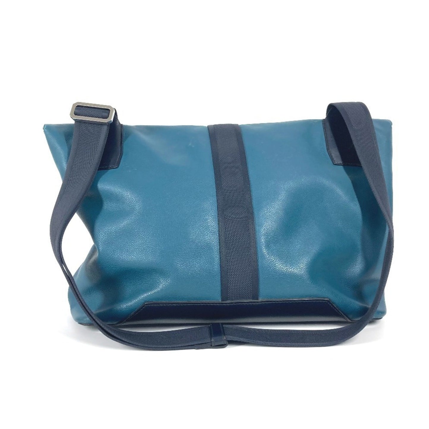 Hermes Blue Navy Leather Messenger Bag Shoulder Bag ( )