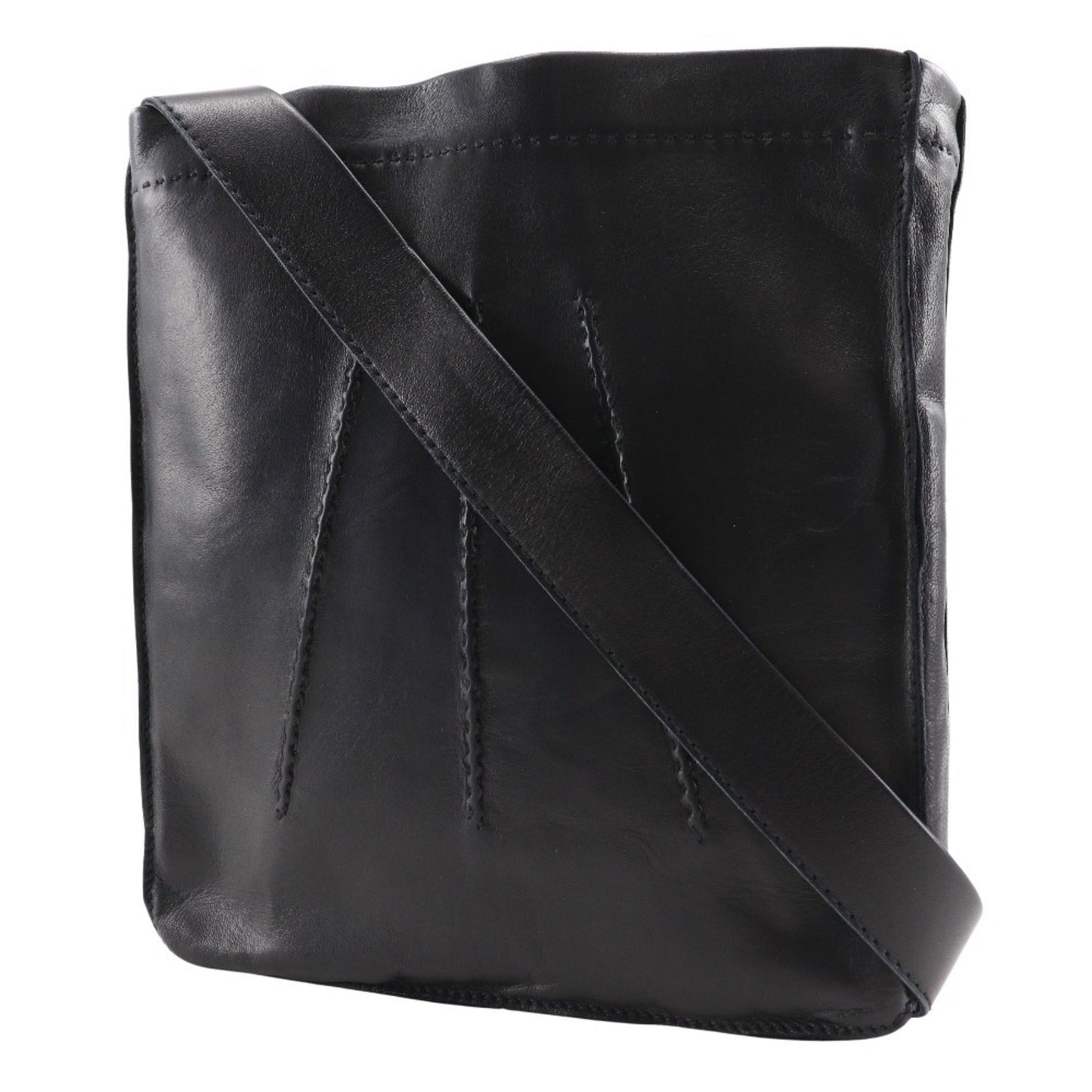 Hermes Black Leather Shoulder Bag ( )
