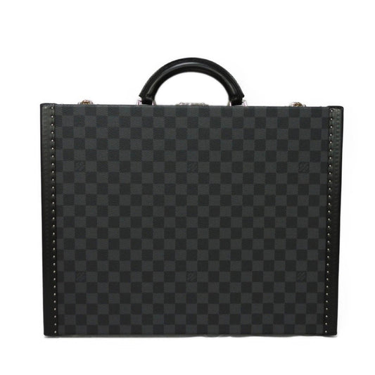 LOUIS VUITTON Trunk President Logo Black Attache Case Damier Graphite Noir N48190 Men's Bag