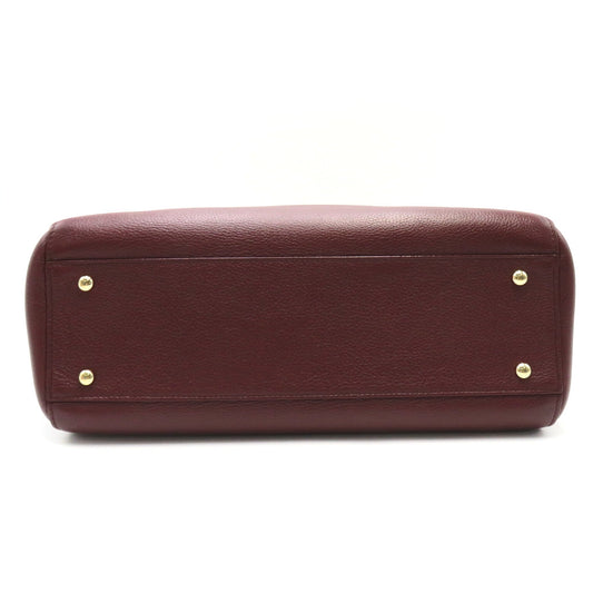 CHANEL 2way tote Red Bordeaux leather A69930