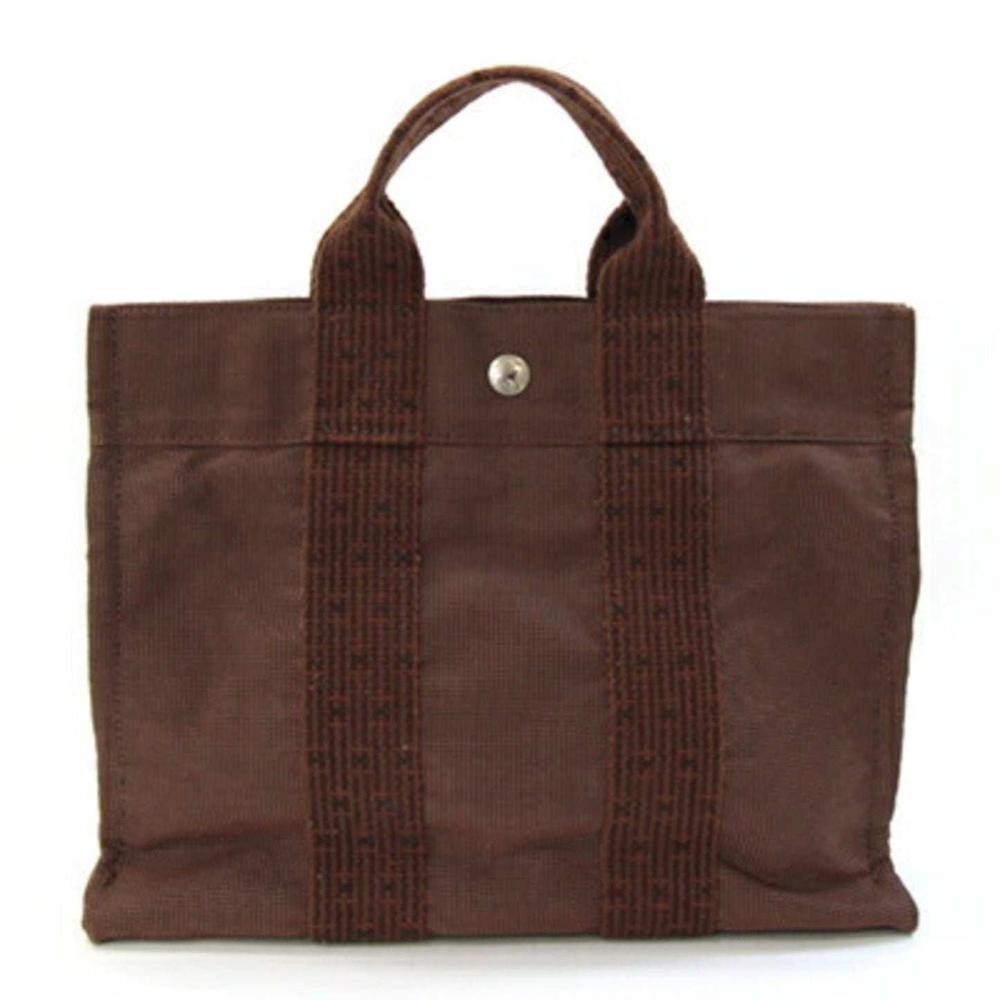 Hermes Brown Canvas Handbag ( )