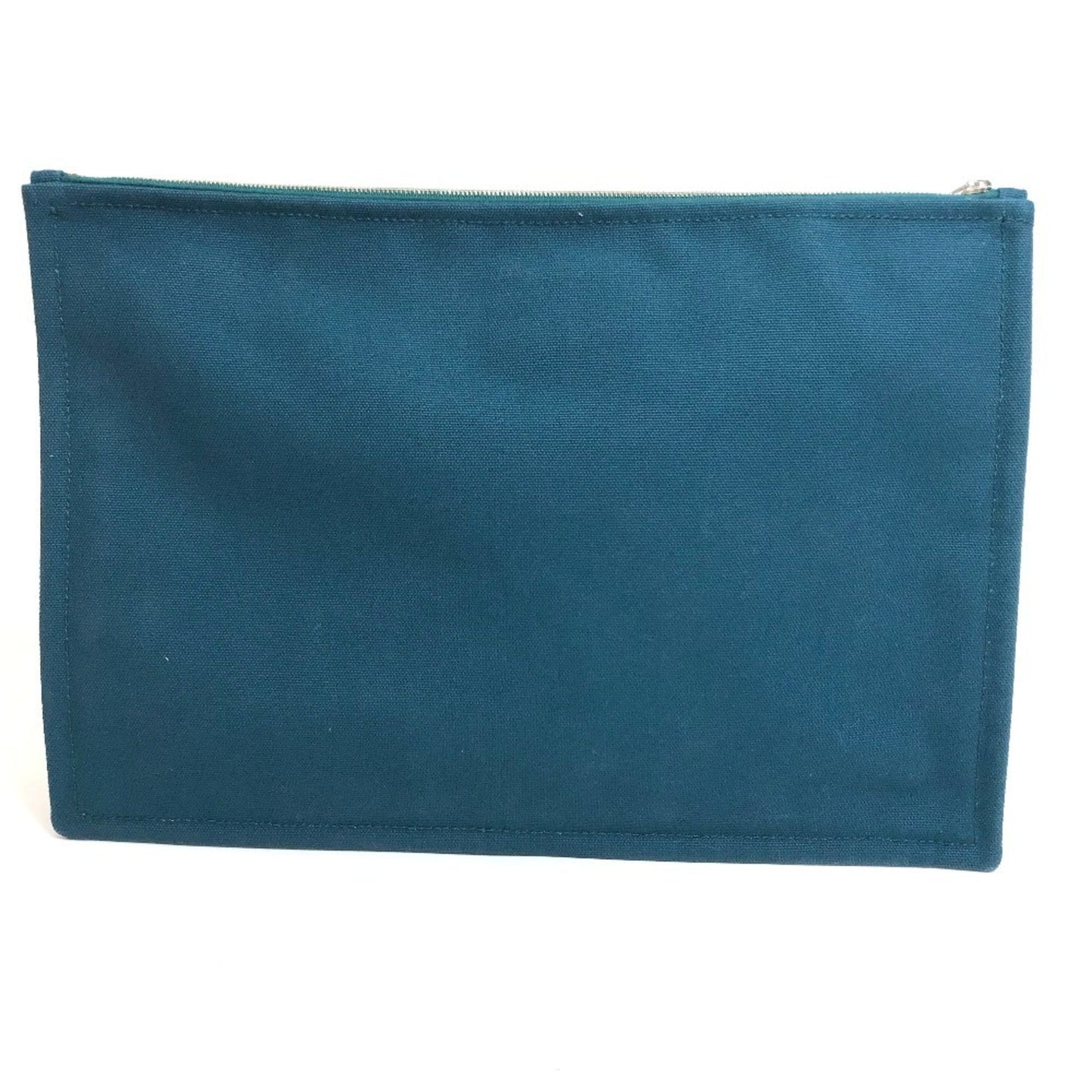 Hermes Blue Canvas Pouch ( )