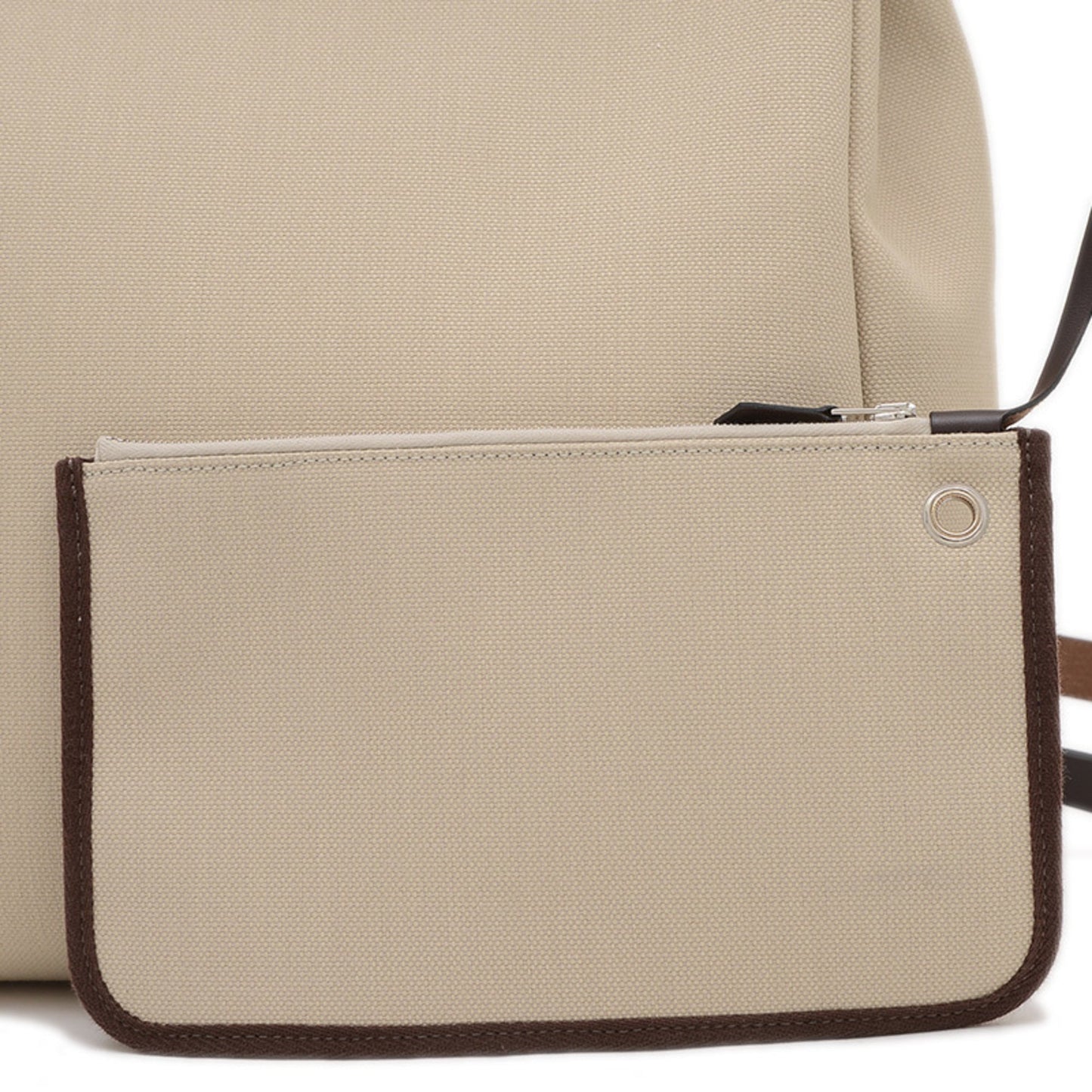 Hermes Beige Brown Leather Tote Bag ( )