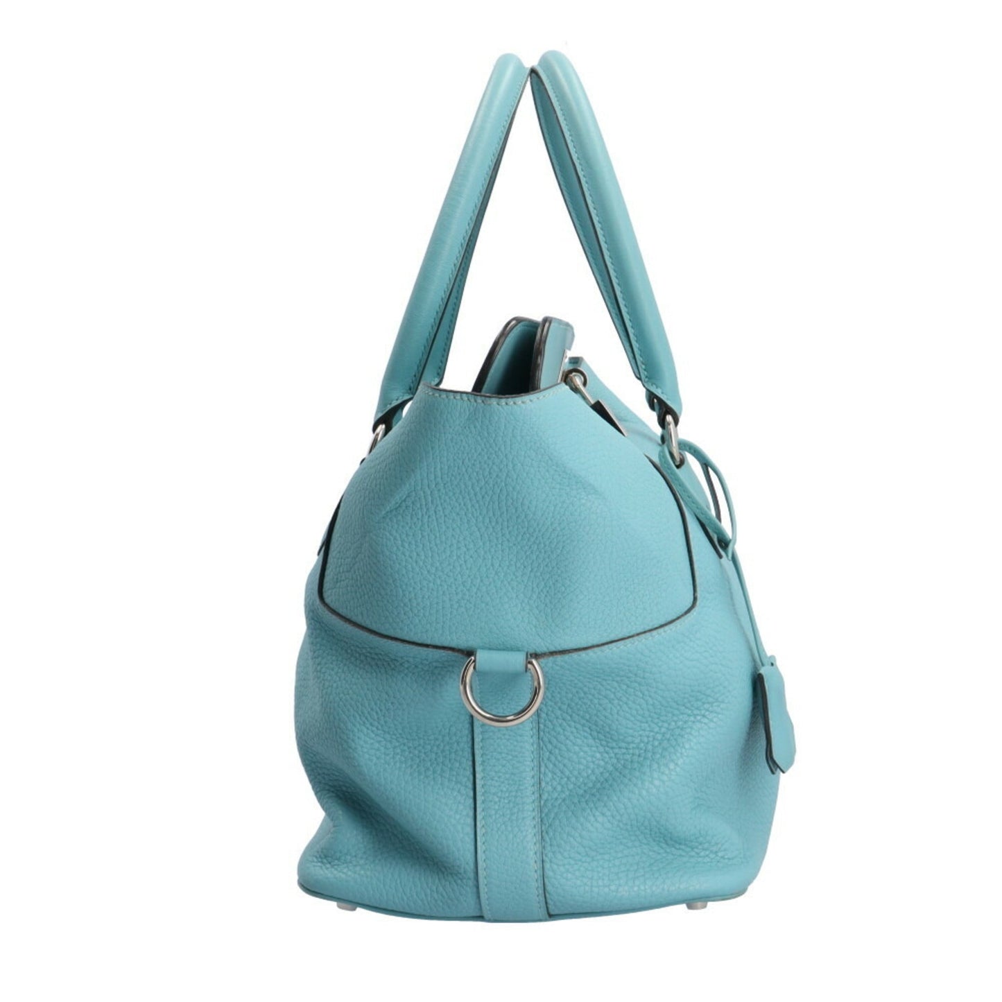 Hermes Blue Taurillon Clemence Leather Swift Leather Shoulder Bag ( )