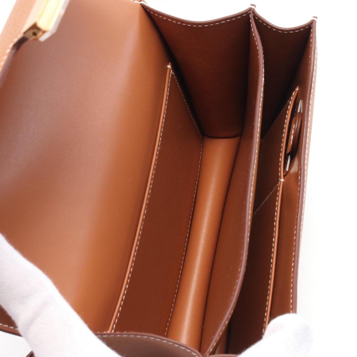 Hermes Brown Gold Epsom Leather Leather Shoulder Bag ( )