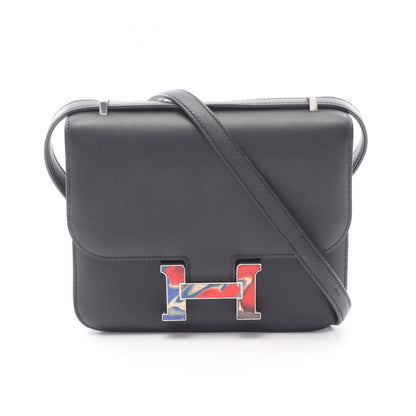 Hermes Black Swift Leather Shoulder Bag ( )