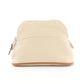 Hermes Beige Brown Canvas Leather Pouch ( )