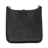 Hermes Black Taurillon Clemence Leather Shoulder Bag ( )