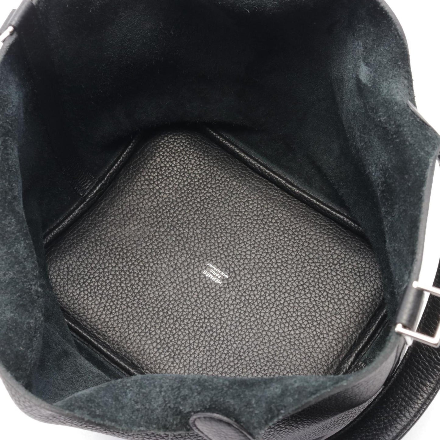 Hermes Black Taurillon Clemence Leather Handbag ( )