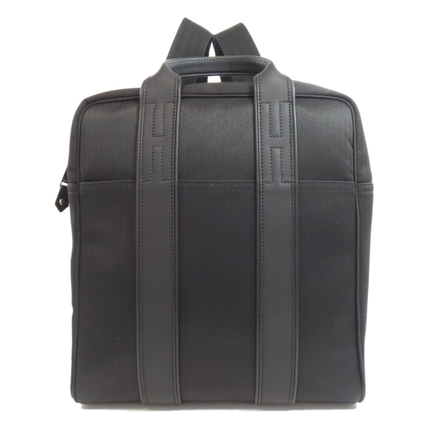Hermes Acapulco Black Toile Chevron Backpack ( )