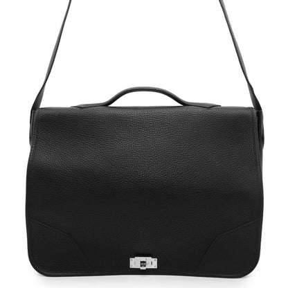 Hermes Black Taurillon Clemence Leather Shoulder Bag ( )