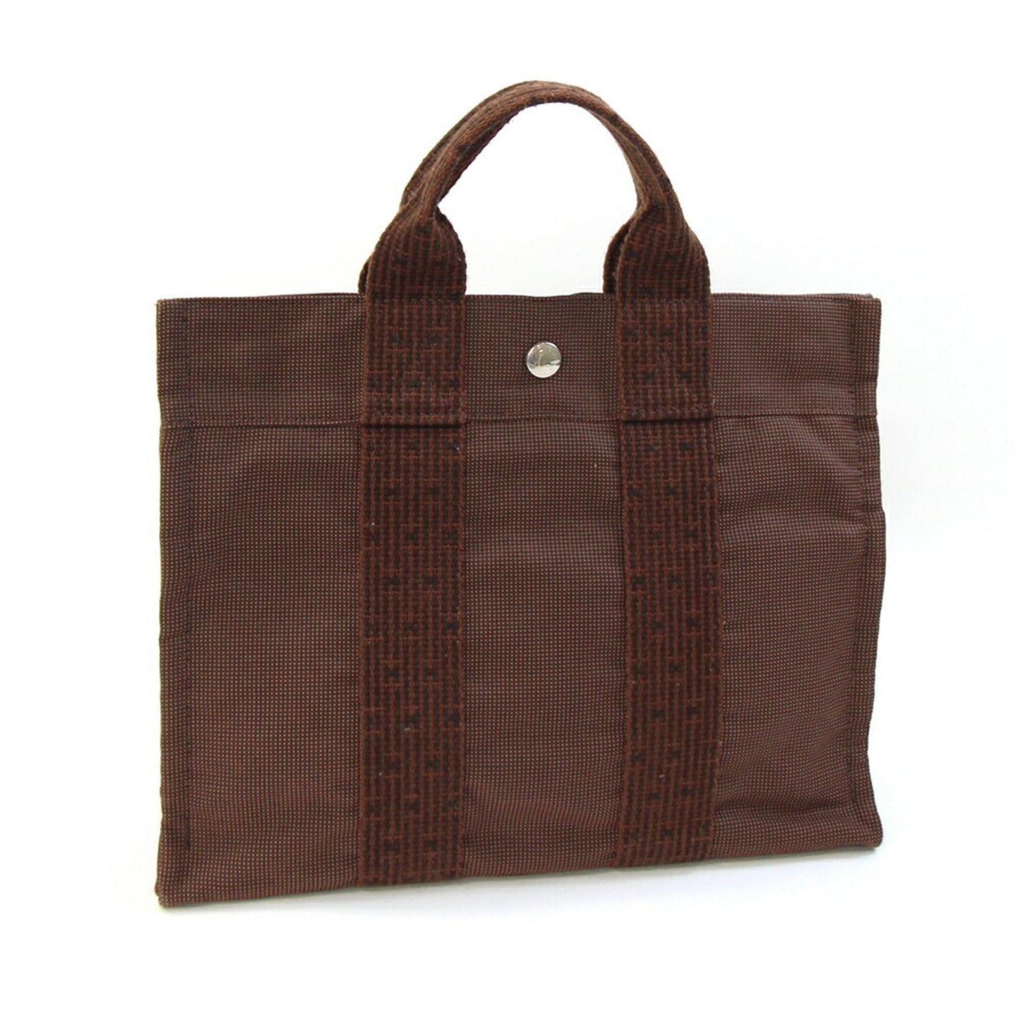 Hermes Brown Canvas Handbag ( )