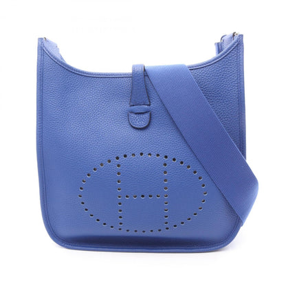 Hermes Blue Taurillon Clemence Leather Shoulder Bag ( )