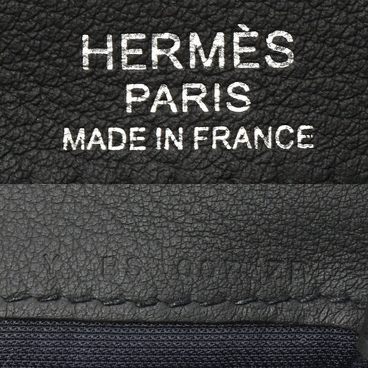 Hermes Black Taurillon Clemence Leather Clutch Bag ( )