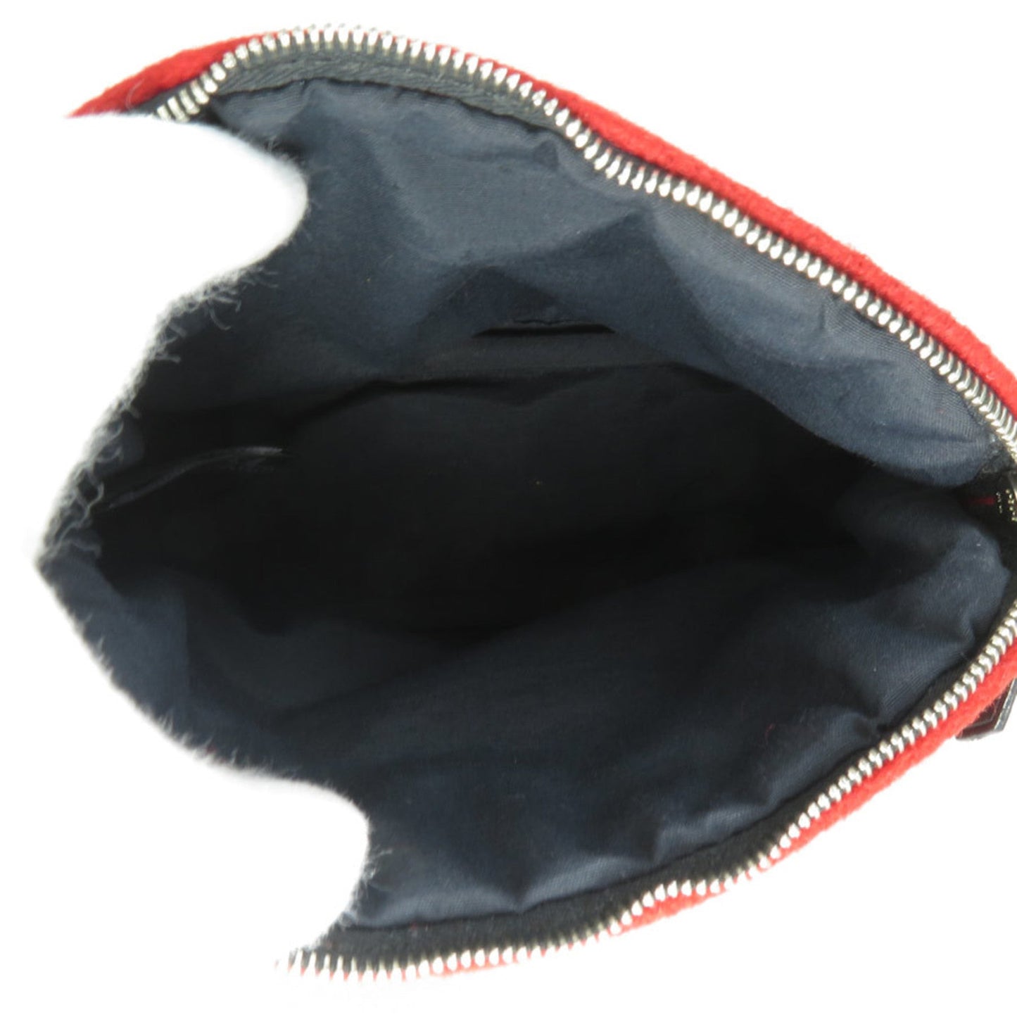 Hermes Dark Red Felt Pouch ( )