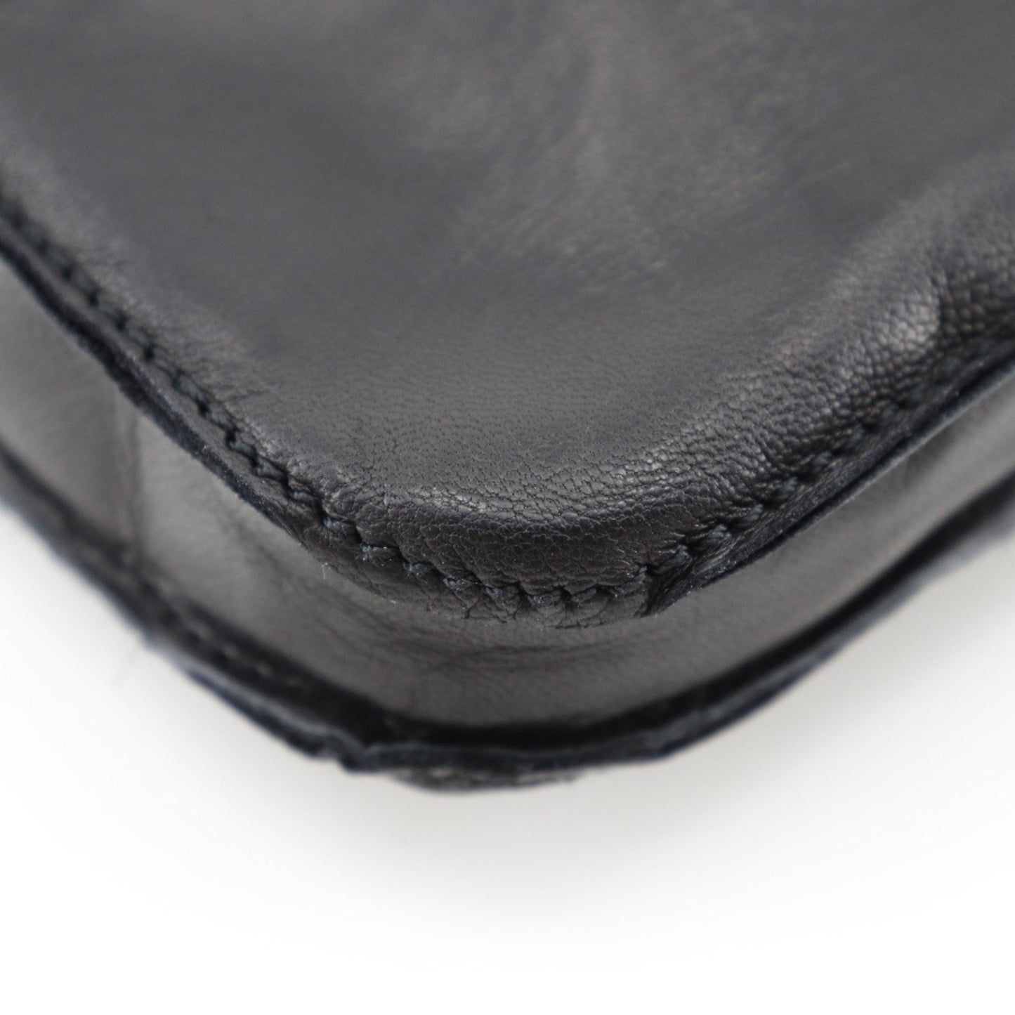 Hermes Black Leather Shoulder Bag ( )